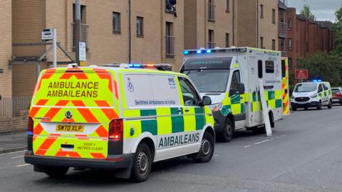 Ambulances on St George's Road