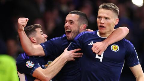 Scotland players celebrate