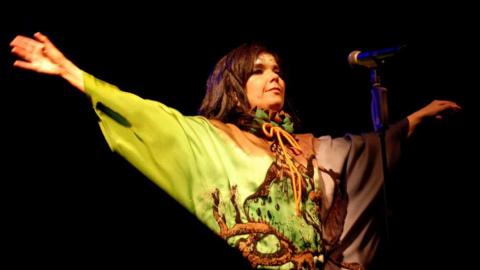 Bjork at Glastonbury in 2007