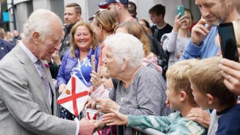 King Charles meeting members of the public in Jersey 