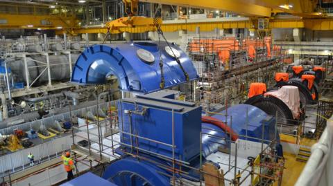 The inside of the Sizewell B nuclear power plant