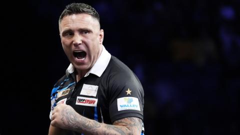 Gerwyn Price celebrates