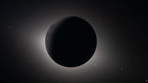 A lunar eclipse from space