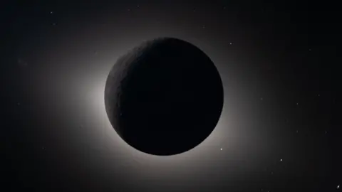 A lunar eclipse from space