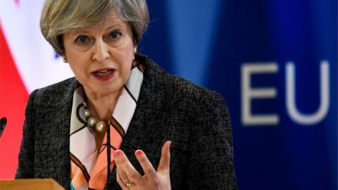 Theresa May at EU summit