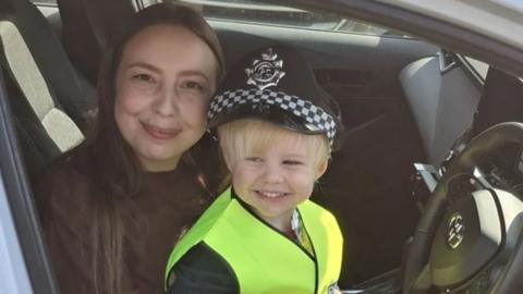 James dialled 999 after his mum, Georgia, fell unconscious.
