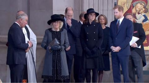 The Royal Ramily attends the service