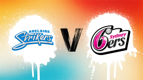 Adelaide Strikers v Sydney Sixers badge graphic