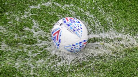 Waterlogged pitch