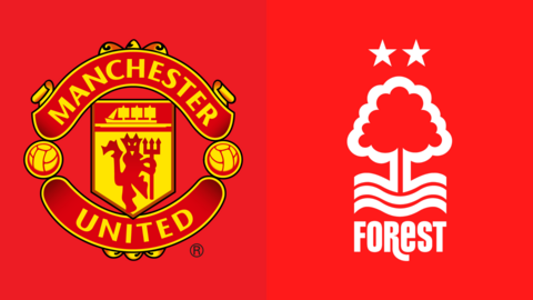 Manchester United and Nottingham Forest club badges
