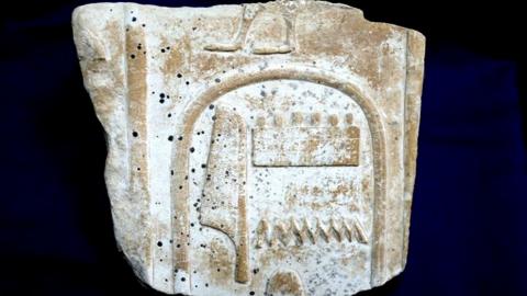 An ancient Egyptian artefact recovered from an auction house in London, UK