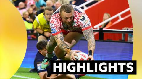 Josh Charnley scoring a try
