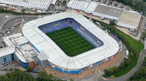 An areal view of Select Car Leasing Stadium in Reading.