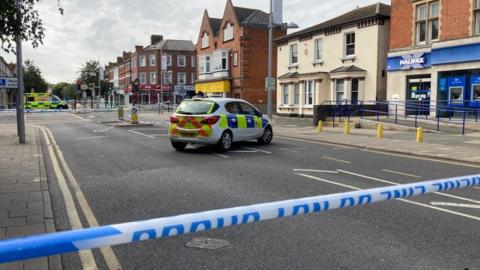 Police cordon on Station Road in Clacton-on-Sea