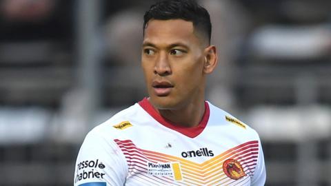 Israel Folau in action for Catalans Dragons