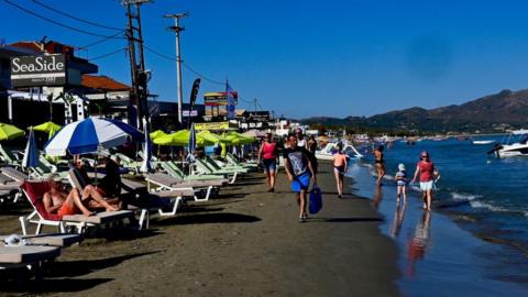 A beach on the Greek island of Zante