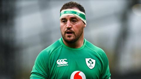 Rob Herring of Ireland during the Bank of Ireland Nations Series match between Ireland and Fiji at the Aviva Stadium in Dublin.