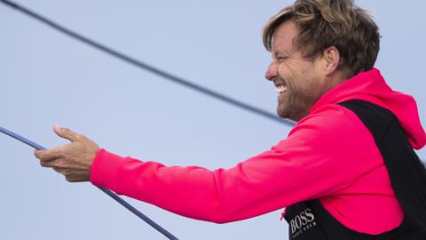 Alex Thomson on board Hugo Boss