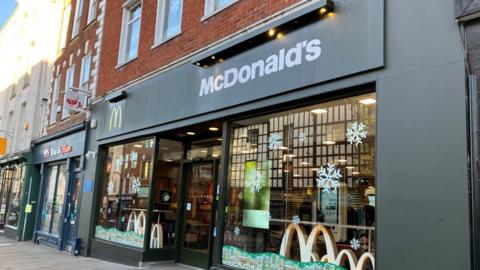 External shot of McDonald's on Westgate Street, Gloucester