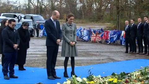 William and Kate at crash scene