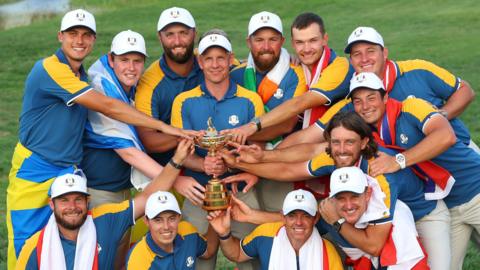 Europe celebrate winning the Ryder Cup in 2023