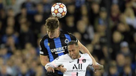 Jack Hendry in action against Neymar
