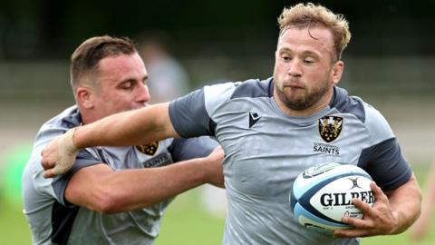 Tom Cruse training with Northampton