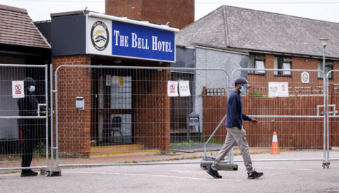 The Bell Hotel, which houses asylum seekers