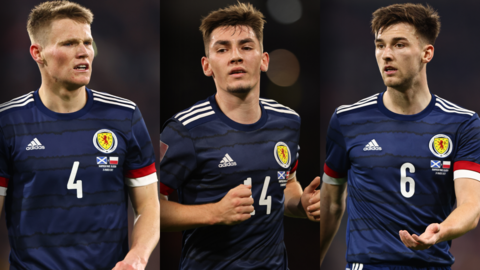 Scott McTominay, Billy Gilmour & Kieran Tierney