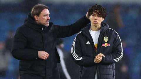 Daniel Farke and Ao Tanaka