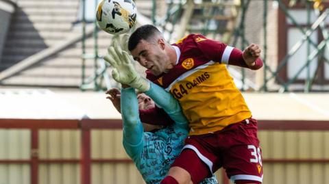 Motherwell's Lennon Miller challenges