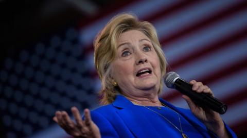 Hillary Clinton at a rally in Charlotte, North Carolina, on 8 September 2016