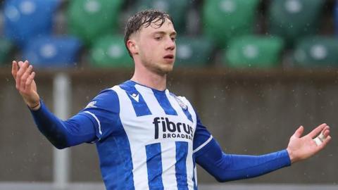 Matthew Shevlin celebrates his goal