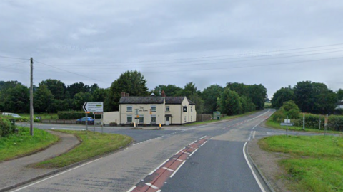 General of The White Lion pub in Llynclys, Shropshire. It's on the corner of a crossroads in a secluded area