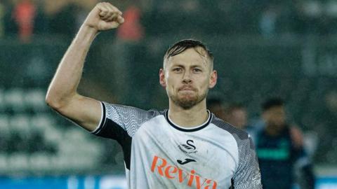 Swansea's Harry Darling celebrates