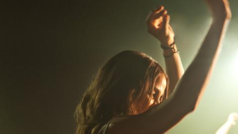 Woman dancing stock image