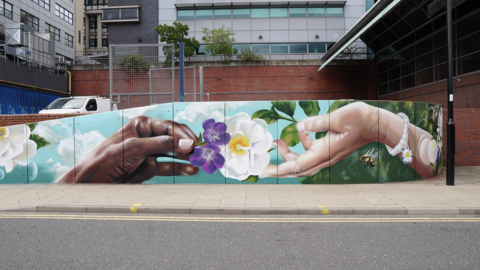 The mural in Pond Street, Sheffield