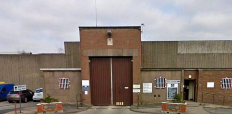 The gates of HMP Hindley near Wigan