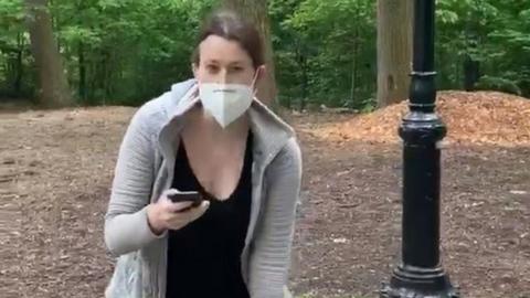 Christian Cooper filmed Amy Cooper after she refused to stop her dog running through woodland
