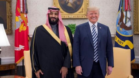 Saudi Crown Prince Mohammed bin Salman and President Trump