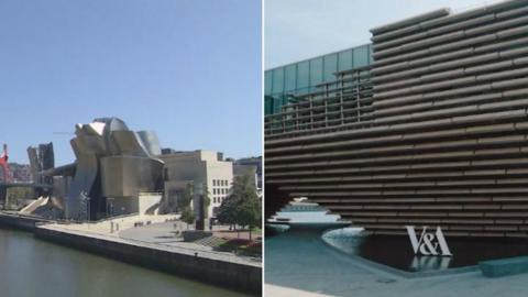 The Guggenheim Museum in Bilbao (left) and the V&A in Dundee