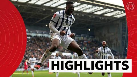 West Brom's Daryl Dike celebrates