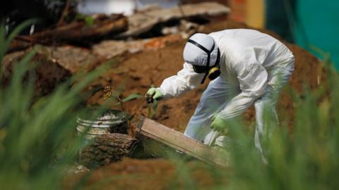 Forensic teams working to exhume the bodies