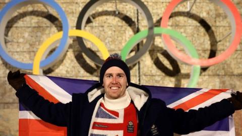 Dave Ryding was Team GB's flagbearer at the Beijing opening ceremony