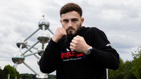 Levi Batchelor poses for the camera in Brussels