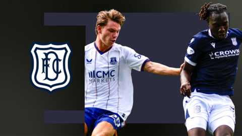 Everton's Tyler Dibling and Dundee's Idris Odutayo
