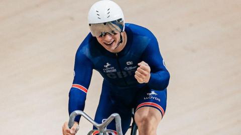 Britain's Matt Richardson celebrates