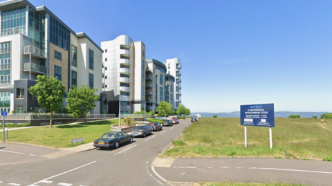 A general view of flats at Western Harbour Way in Edinburgh.