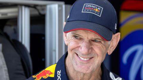 A smiling Adrian Newey at the Miami Grand Prix