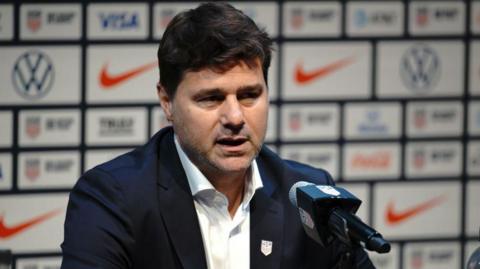 Mauricio Pochettino speaks to the media